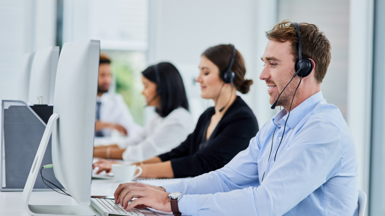 People in a contact center as a service or CCaaS