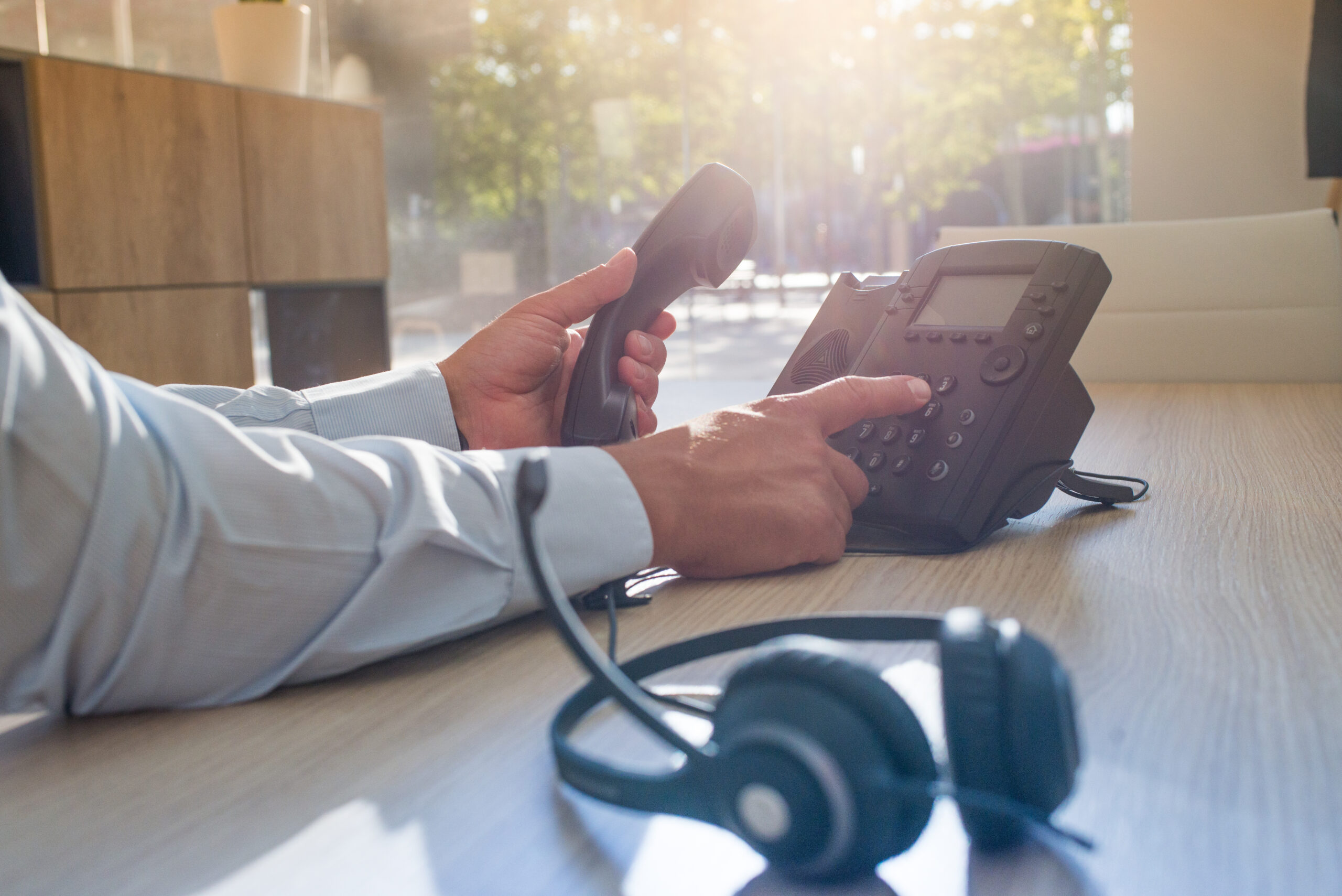 A team working across devices on one communications platform