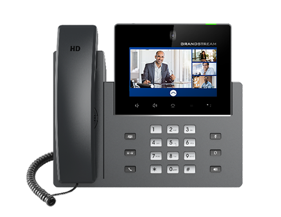 Video conferencing on a Grandstream desk phone and desktop